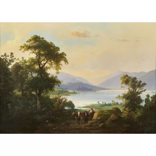 Carl Johann Friedrich Toeche — Blick auf den Zürichsee mit Rapperswil.