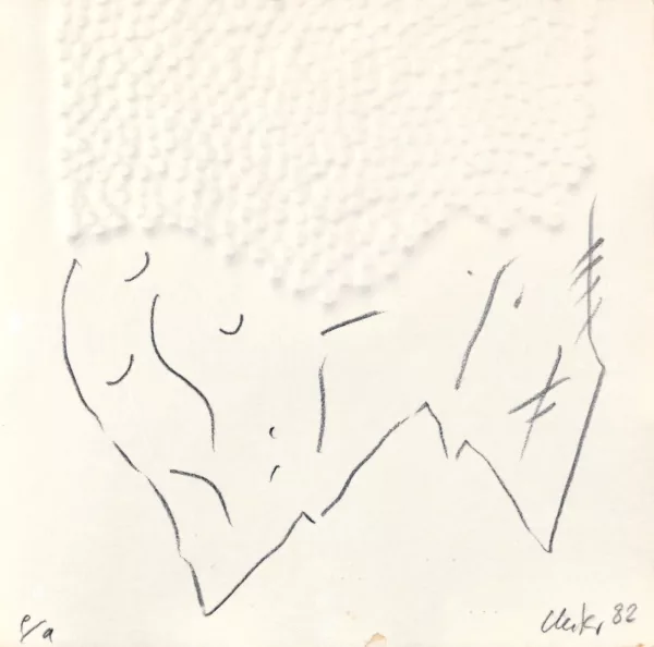 Günther Uecker — Feuille de « Vision Rapperswil à partir du carré », 1982