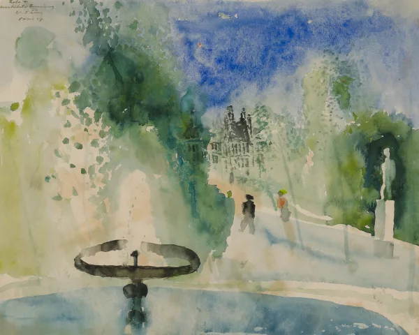 Wilhelm Thöny — Springbrunnen in Paris