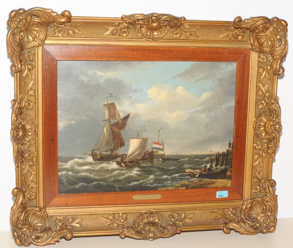 Hendrik Gerrit ten Cate — Segelschiffe auf stürmischem Meer