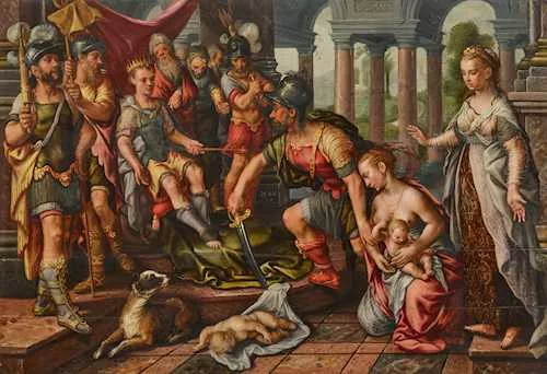 Joachim Beuckelaer — The judgement of Solomon. 1562.