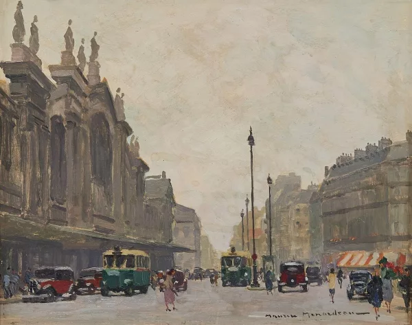 Maurice Ménardeau — Vue de la gare de l'Est à Paris