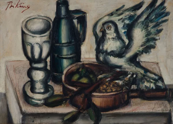Franz Priking — Nature morte avec pigeon