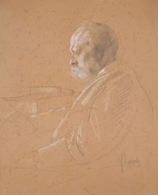 Franz von Lenbach — Porträt eines älteren Mannes (wohl Otto von Bismarck)