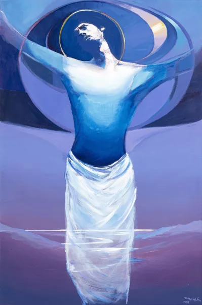 Wajih Nahlé — Le Christ en croix
