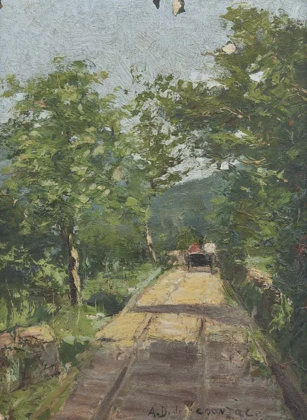 André Dunoyer de Segonzac — Chemin bordé d'arbres