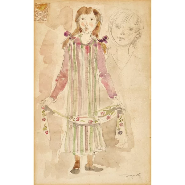 Trento Longaretti — Jeune fille au châle.