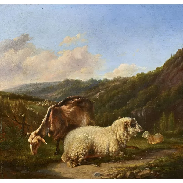 Johann Adam Klein — Landschaft mit Schafen.