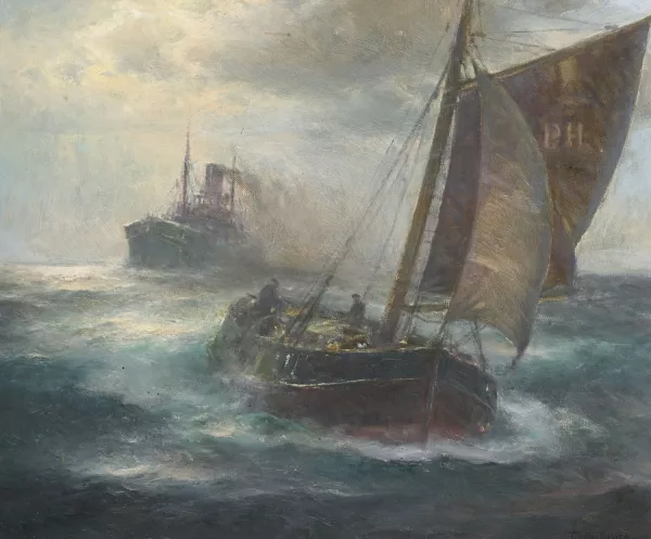 Franz Müller-Gossen — Bateau à voile et bateau à vapeur