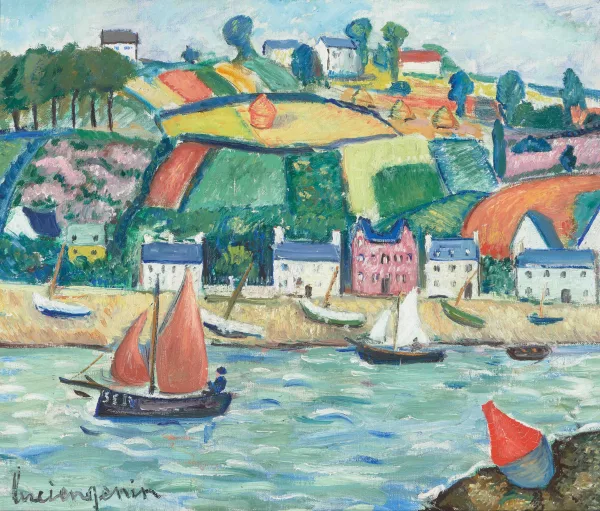 Lucien Génin — Segelboote auf dem Fluss