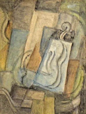 Alice Halicka — Kubistische Komposition mit Violine, 1915