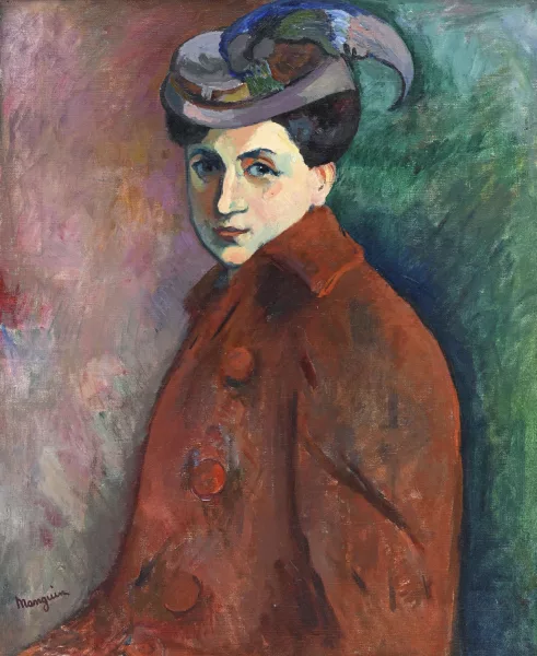 Henri Manguin — "La femme au carrick, Jeanne"