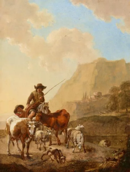 Jan Wyck — Landschaft mit Hirten