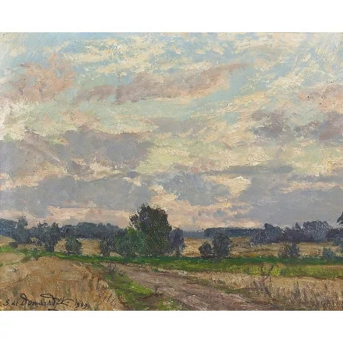 Stefan Domaradzki — Weite Landschaft unter sommerlichem Himmel.