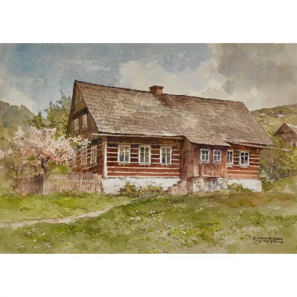 Edward Harrison Compton — Ferme au printemps.