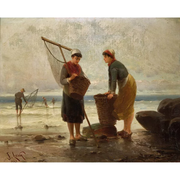 Eugène Galien — Pescatrici sulla spiaggia