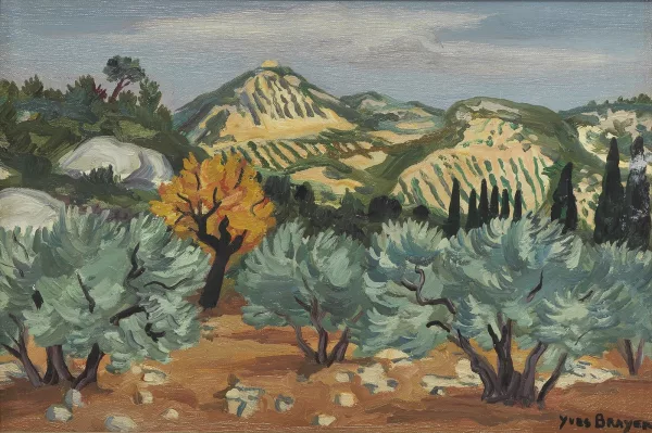 Yves Brayer — Oliviers dans les Alpilles