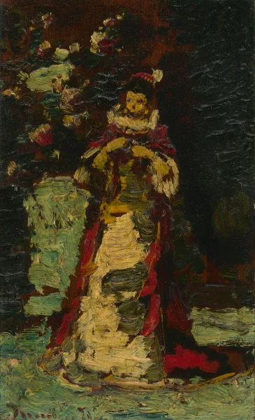 Adolphe Monticelli — Dame in langem Kleid