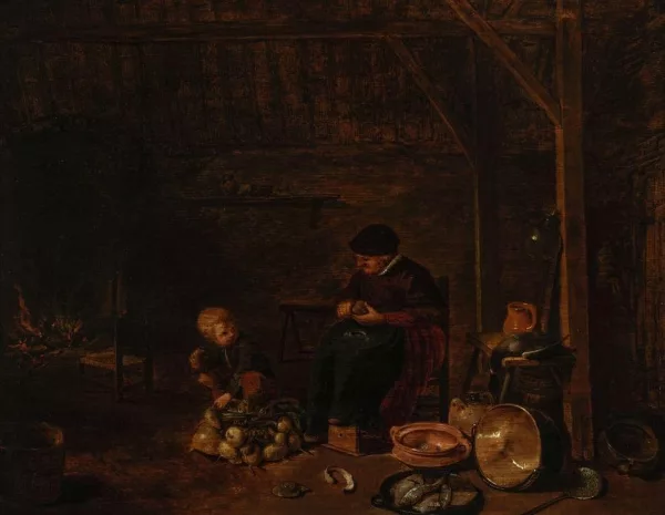 Hendrick Martensz Sorgh — Attribué à Hendrick Martensz Sorgh — Scène d'intérieur aux raves