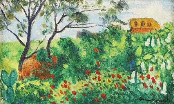 Albert Marquet — Jardin méditerranéen avec cactus et fleurs