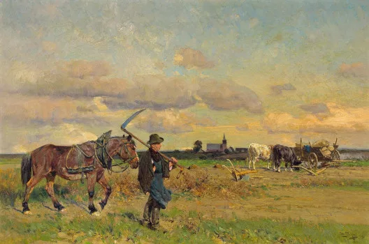 Otto Strützel — Bauer mit Pferd, 1913