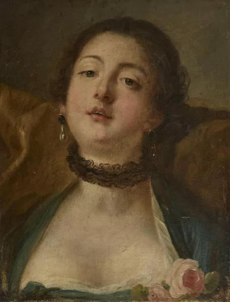 Pietro Rotari — Suiveur de Pietro Antonio Rotari — Jeune femme en buste