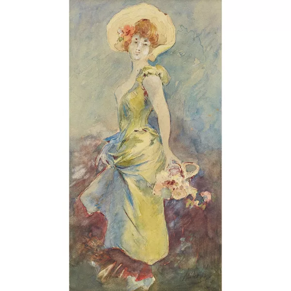 Jules Chéret — Donna elegante