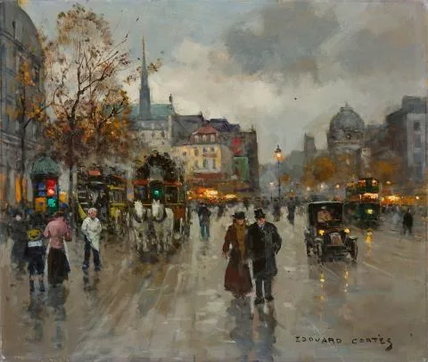 Édouard Cortès — Paris, place Saint-Michel