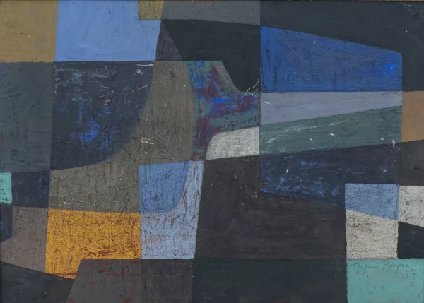 Jacques Berger — Jacques BERGER (1902-1977) 'Abstrait', huile signée