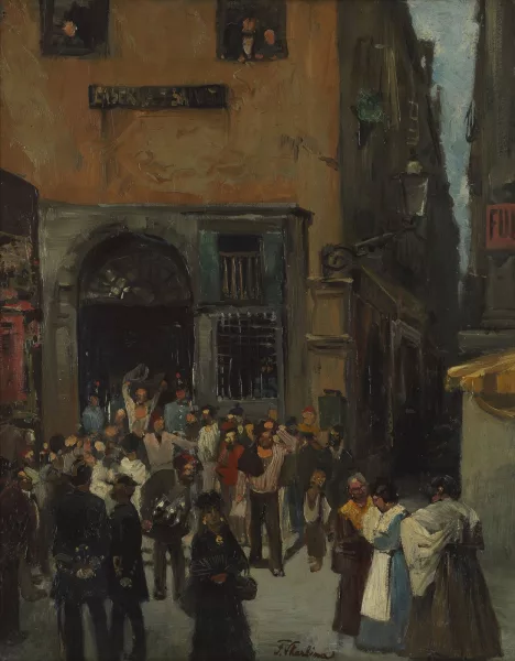 Franz Skarbina — La sortie de la caserne