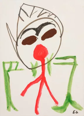 Eugène Ionesco — Tête aux yeux bruns, 1983