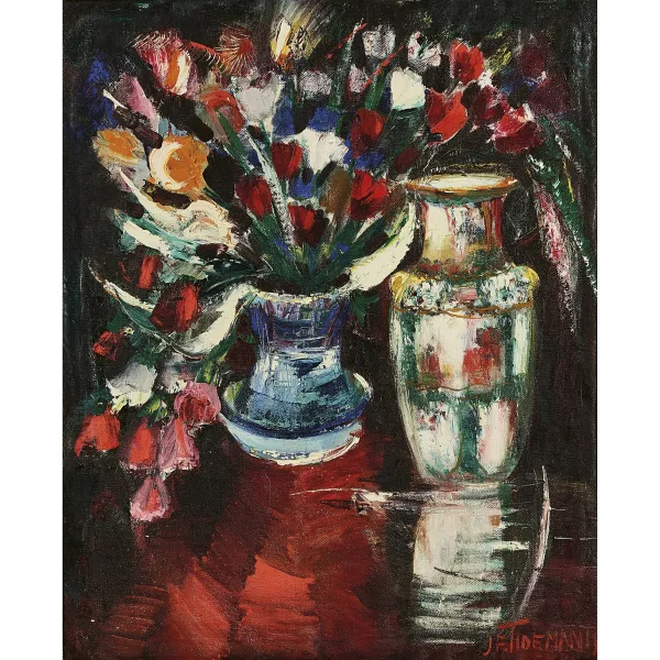 Jānis Tīdemanis — Blumenstillleben
