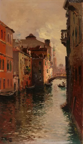 François Nardi — Kanal in Venedig