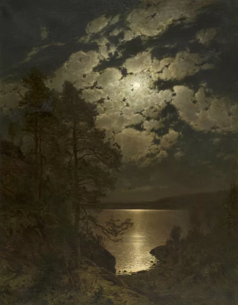 Hjalmar Munsterhjelm — Paysage au clair de lune,
