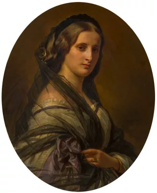 Hermann Winterhalter — Bildnis einer Aristokratin als Diana, 1859