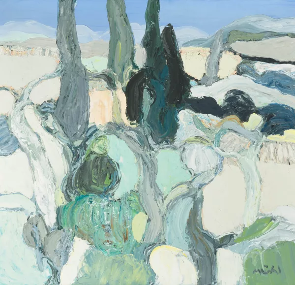 Roger Mühl — Les cyprès