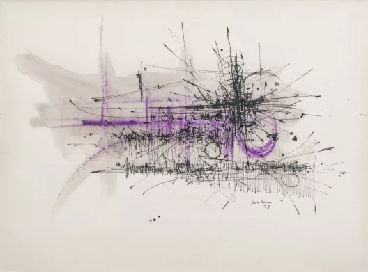 Georges Mathieu — Composition abstraite, 1958
