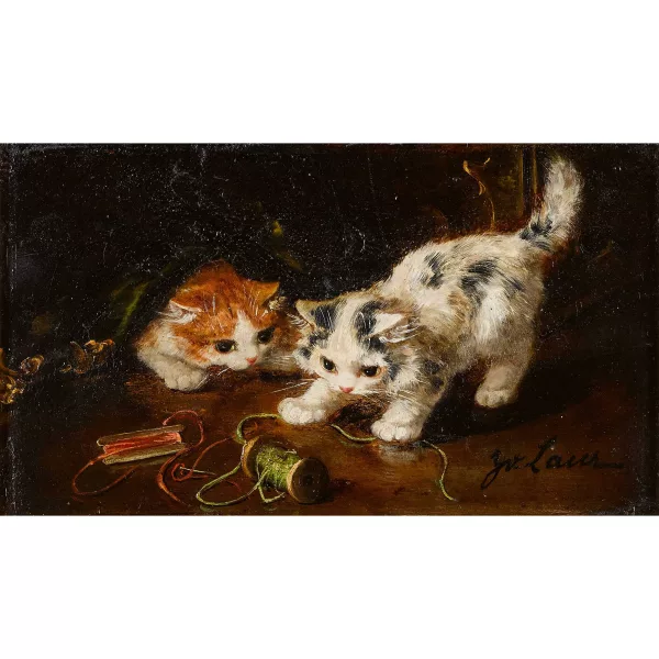 Marie Yvonne Laur — Spielende Kätzchen.