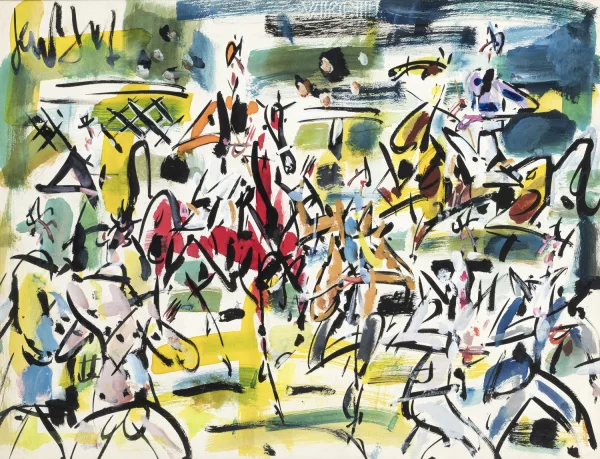 Eugène Paul — Cavaliers et public
