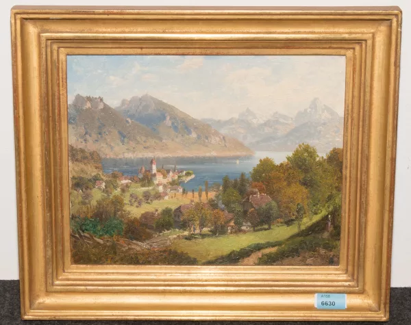 Josef Schoyerer — Blick auf Spiez am Thunersee