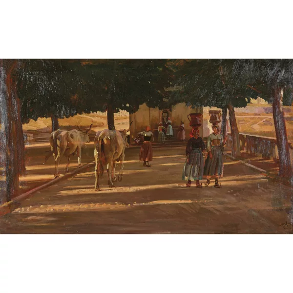 Knud Sinding — Bäuerinnen auf Kreta.