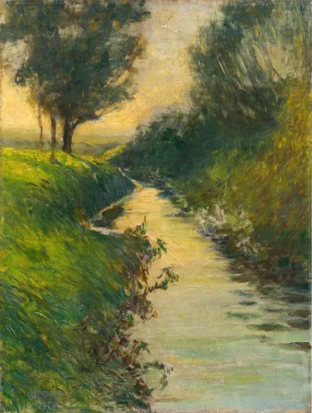 Walter Ophey — Bachlauf am Abend
