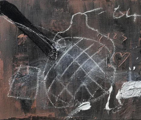 Antoni Tàpies — Carrilage, également intitulé « Flascó ». 1987.