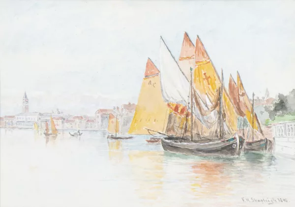 Frank H. Shapleigh — Frank Henry SHAPLEIGH (1842-1906), 'Venise', aquarelle sur papier datée 1896