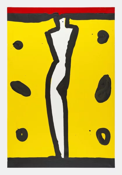 Aki Kuroda — Silhouette sur fond jaune