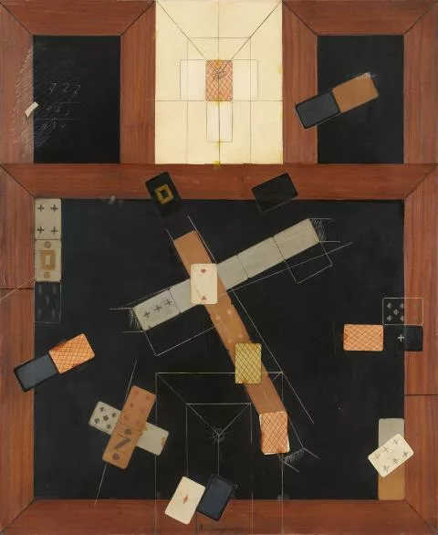 Vladimir Nemukhin — Schwarzer Spielkartentisch