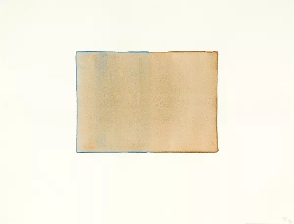 Callum Innes — Antwerp blue / Cadmium orange deep Nr. 9, 1996
