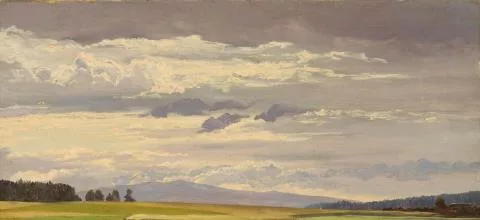 Carl Irmer — Alpenlandschaft mit tiefer Horizontlinie - Wolkenstudie