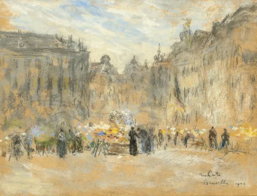 Siebe Johannes ten Cate — Marché aux fleurs, Bruxelles, 1901