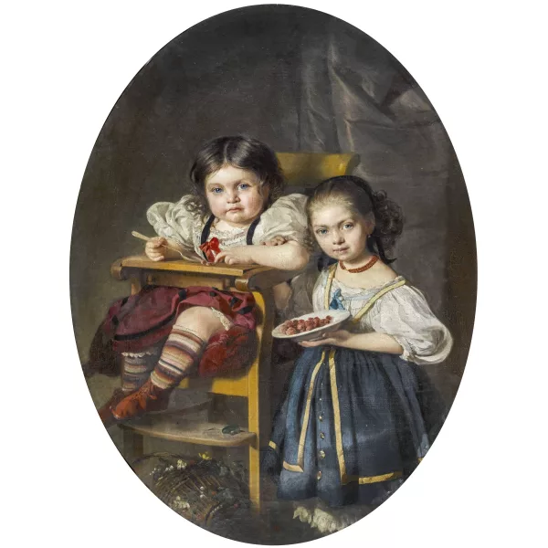 Julius Scholtz — Porträt zweier Mädchen.